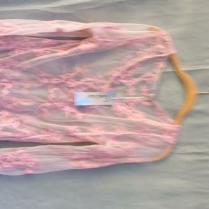 Sheer peach blouse